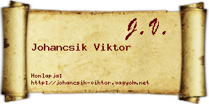 Johancsik Viktor névjegykártya